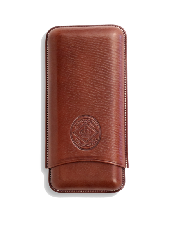 Diamond Crown Churchill Chocolate Leather Cigar Cases