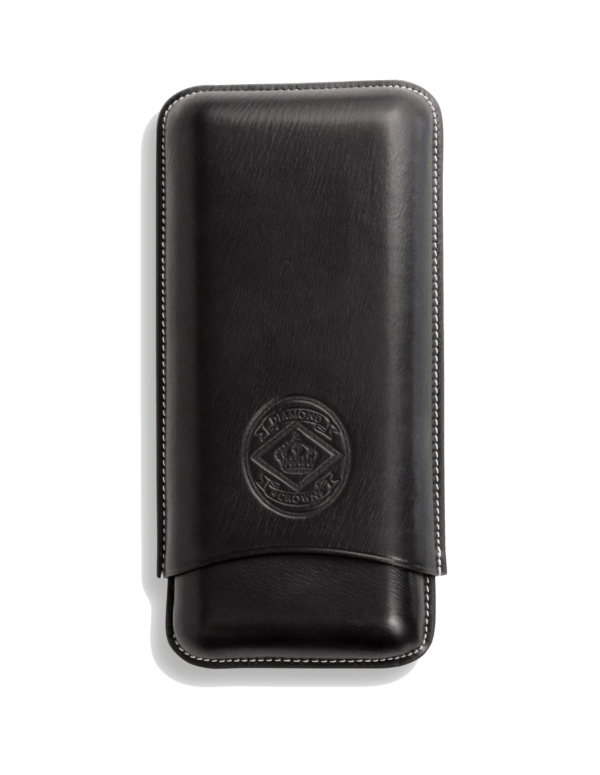 Diamond Crown Churchill Black Leather Cigar Cases