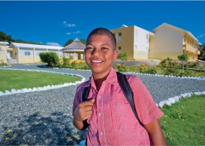 CFCF Student outside school Domincan Republic