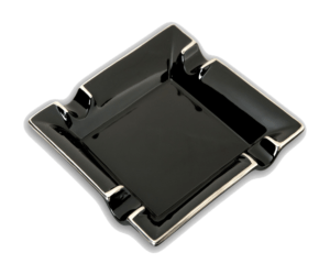 Neptune Square Black Cigar Ashtray