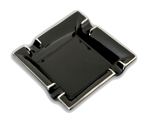 Neptune Square Black Cigar Ashtray