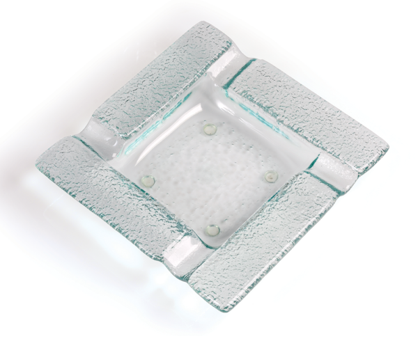 Verrazano Crystal Square Cigar Ashtray