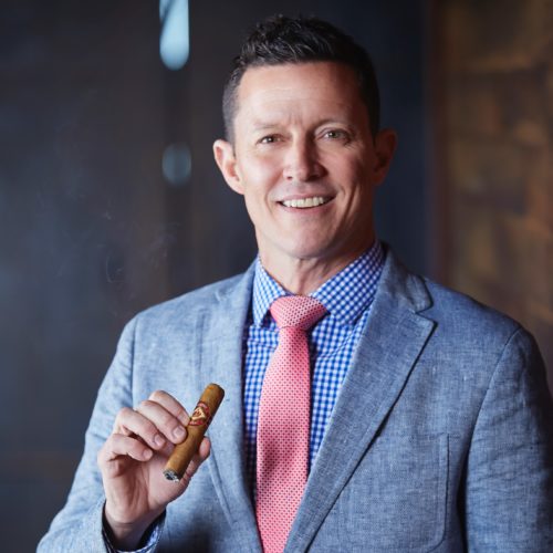RSM Sean Poza holding Diamond Crown Cigar Regional Sales Manager