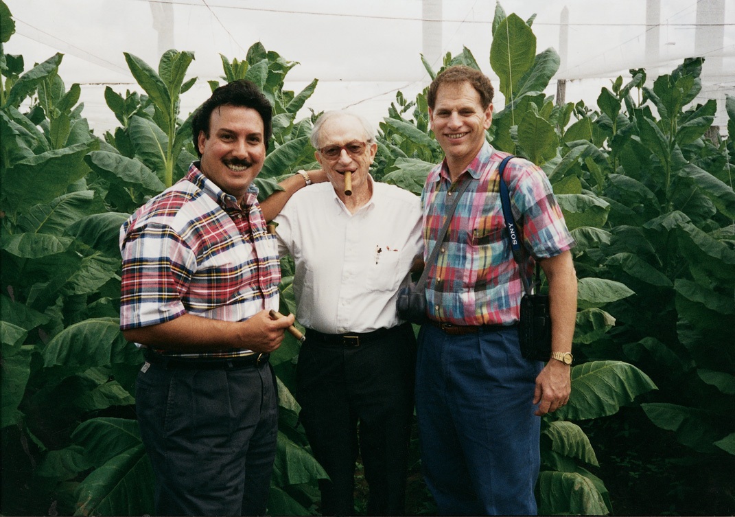 Carlito Fuente, Stanford Newman and Eric Newman in Tobacco Field