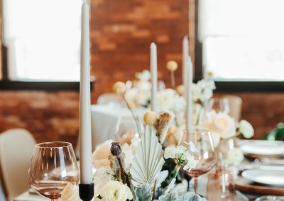 wedding table setting in tampa cigar factory