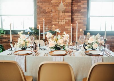 wedding table setting in tampa cigar factory