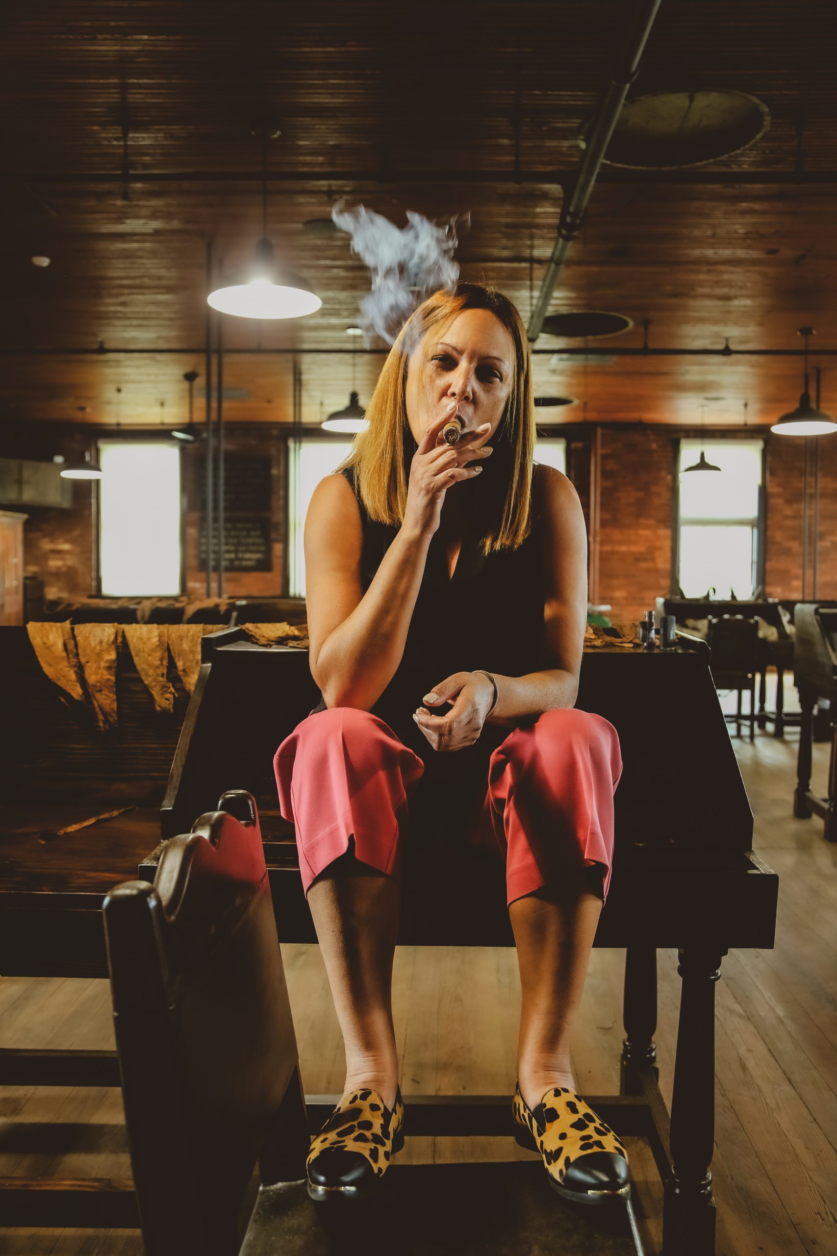 Aimee 03 Aimee with cigar