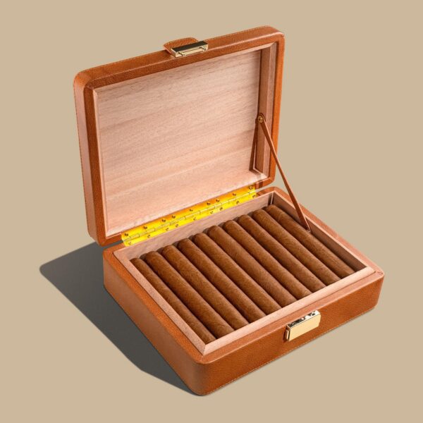 Open box of Gene's blend cigars