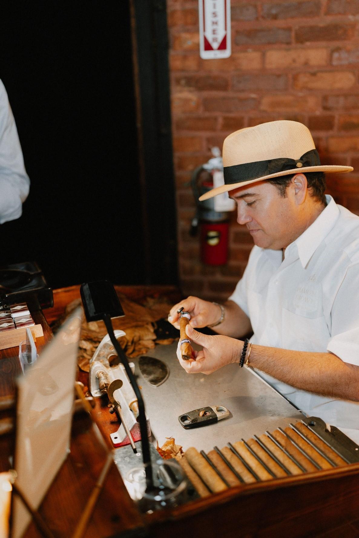 Luis Rolling Luis Rolling cigars at a wedding at el reloj cigar factory