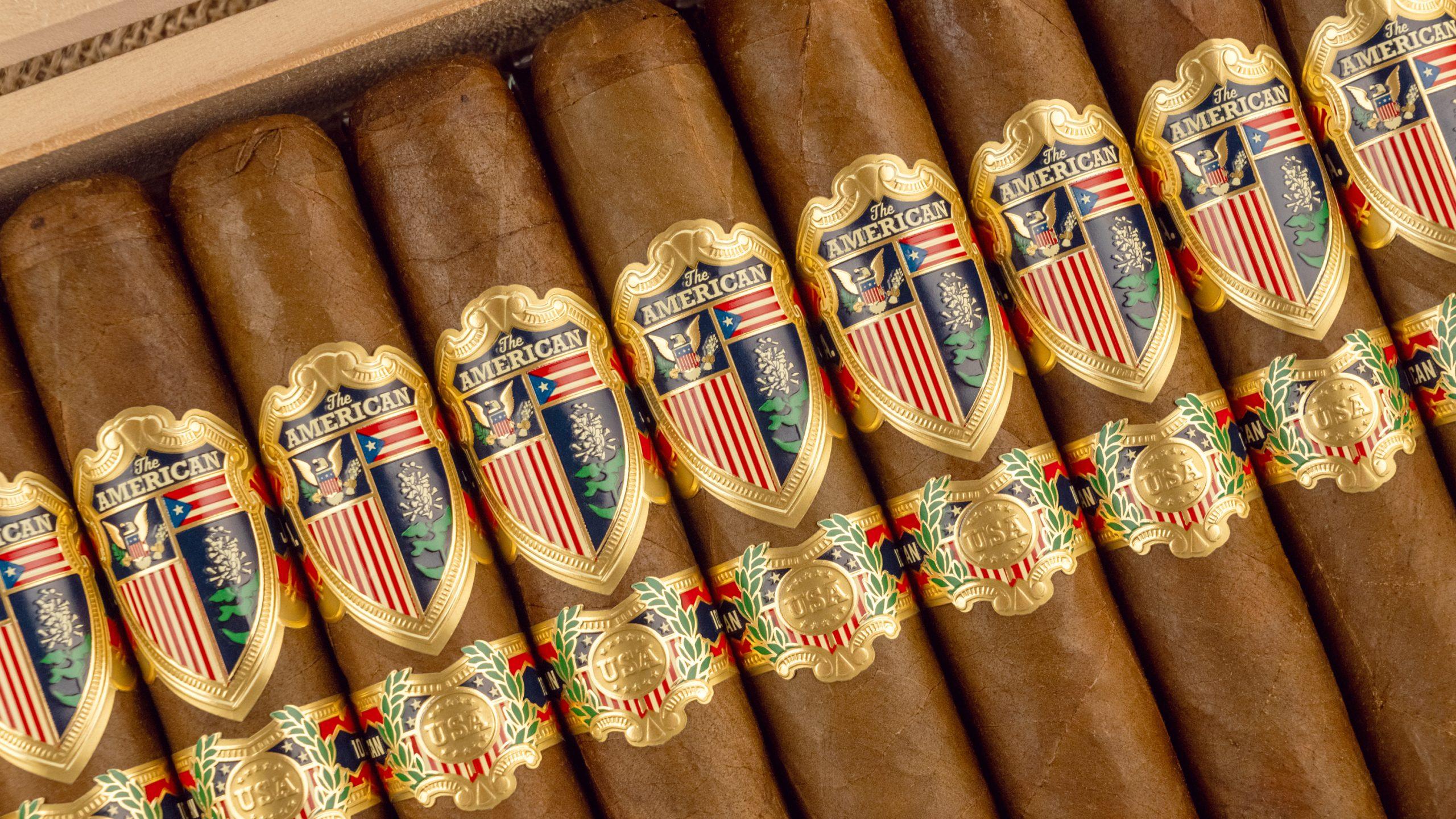 the american cigars in a cigar box