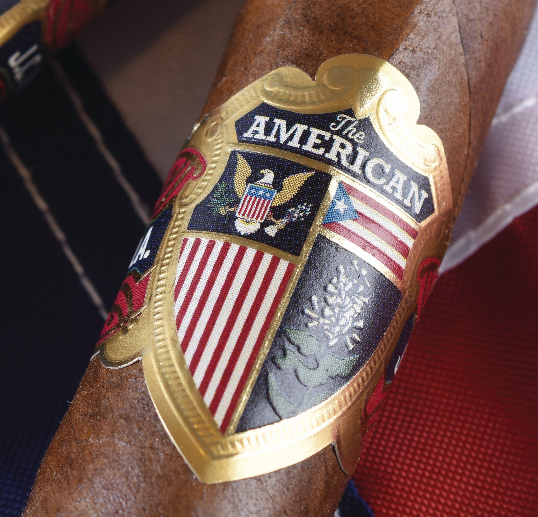 close up of The American cigar band