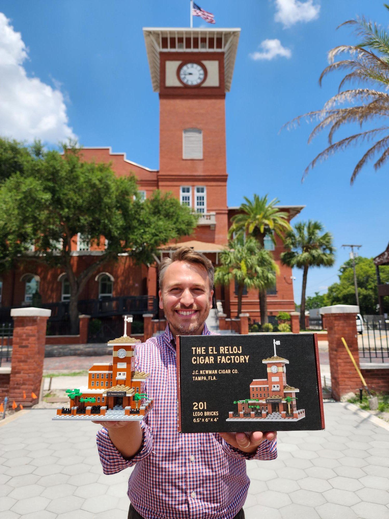 drew newman with lego el reloj set